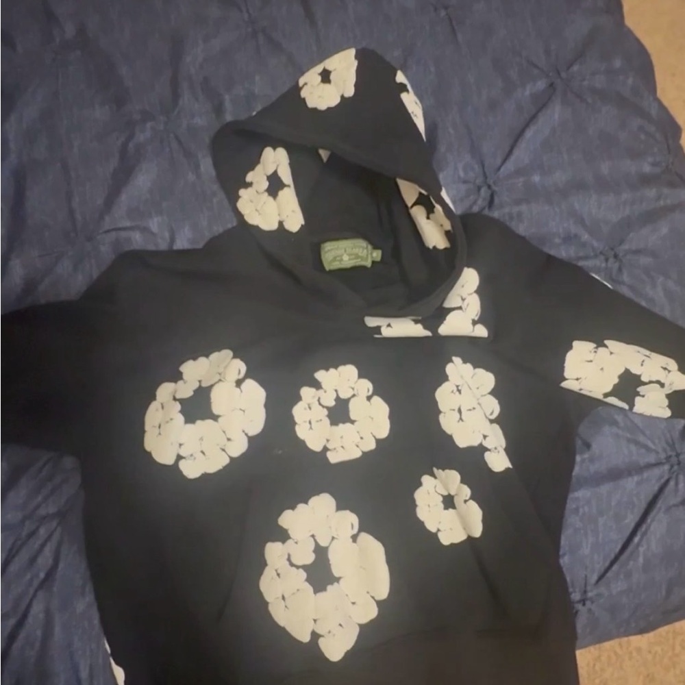 Denim tears black hoodie size m